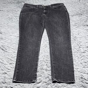 Levis 711 Skinny‎ Jeans Womens Size 31x30 Black Stretch Denim Mid Rise Modern
